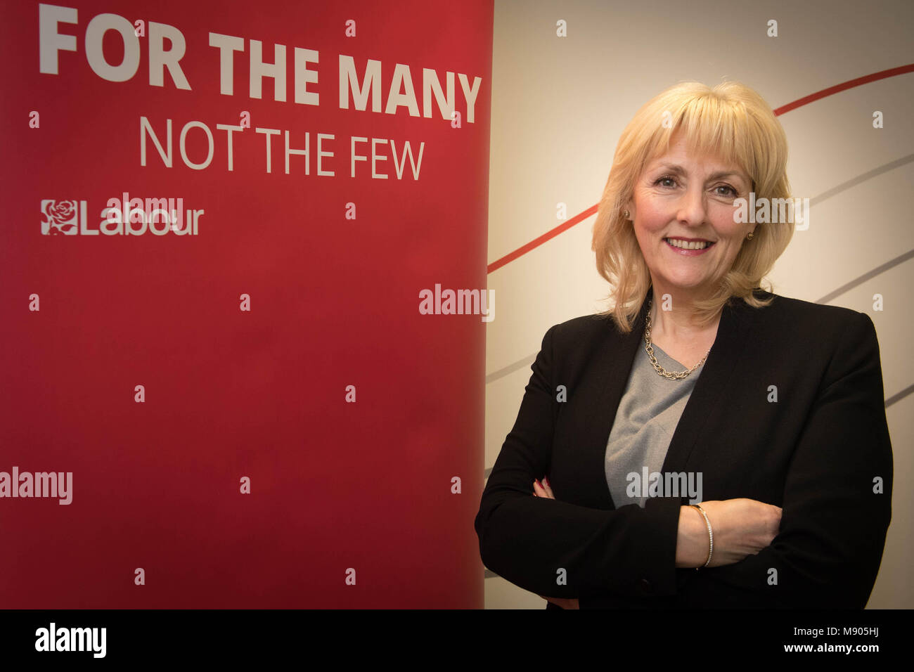 Jennie Formby presso la sede di lavoro nel centro di Londra dopo che essa è stata nominata come parte del nuovo segretario generale, diventando solo la seconda donna a ricoprire il posto. Foto Stock