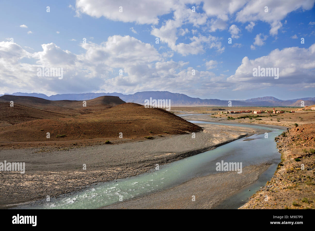 Ziz fiume. Atlas, Marocco Foto Stock