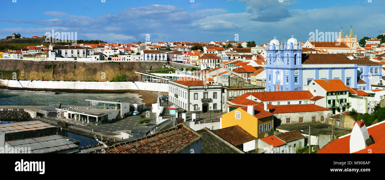 Centro storico di Angra do Heroísmo, un sito Patrimonio Mondiale dell'UNESCO. Terceira, isole Azzorre, Portogallo Foto Stock