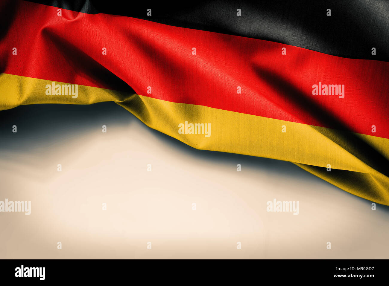 Bandiera della Germania su sfondo semplice Foto Stock