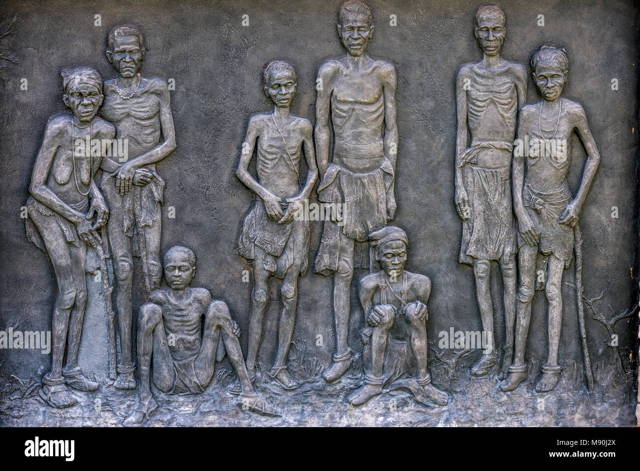 Un memoriale in Namibia La capitale Windhoek ricordando il genocidio contro Nama ed Herero popoli dal tedesco forze coloniali Foto Stock