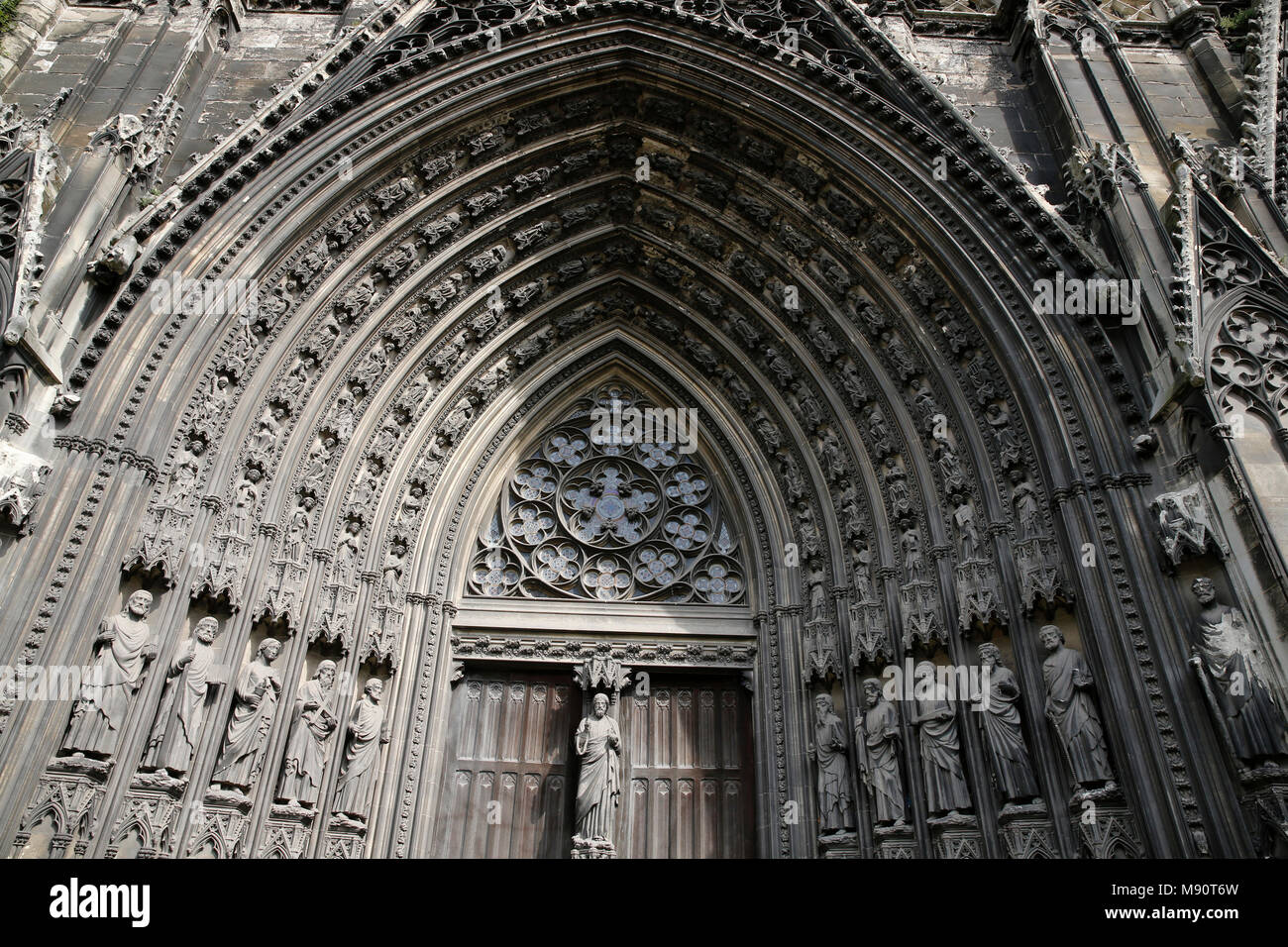 Saint Ouen chiesa abbaziale, Rouen, Francia. Portico. Foto Stock