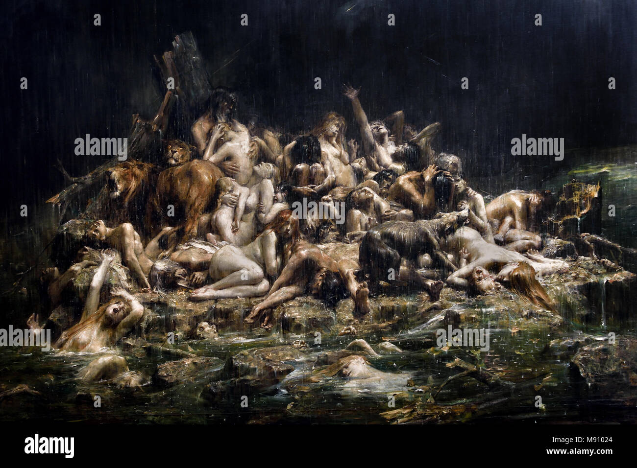 Le Déluge - il diluvio, 1911, Léon François COMERRE ,1850 - 1916 , francia, francese, Foto Stock