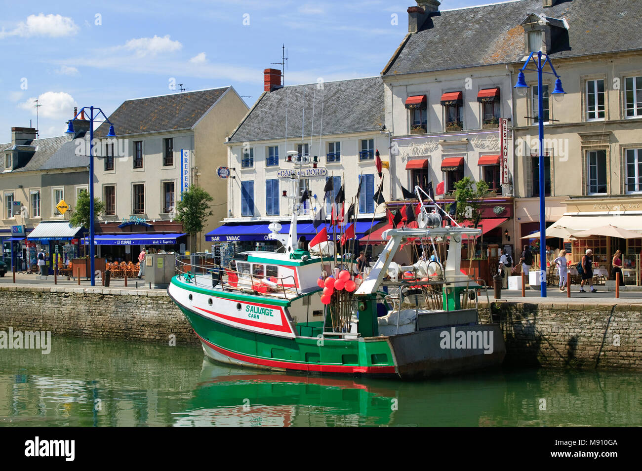 Port en bessin Bayeux Calvados Normandia Francia Foto Stock