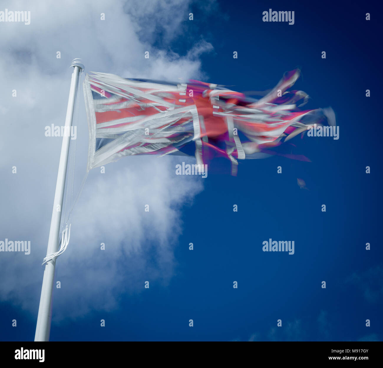 Union Jack flag esposizione multipla Foto Stock