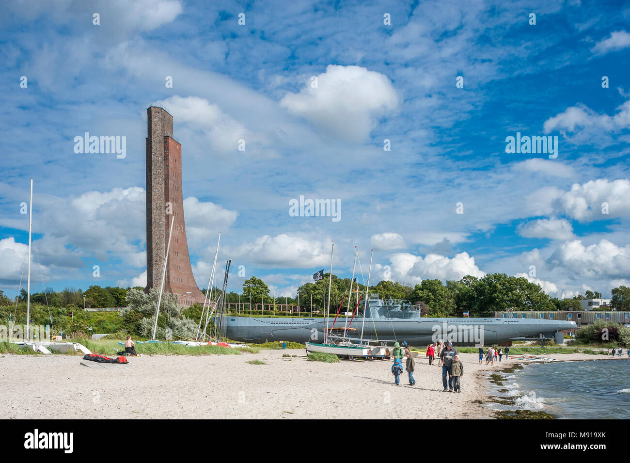 Memoriale Navale sottomarino e U995, Laboe, Mar Baltico, Schleswig-Holstein, Germania, Europa Foto Stock