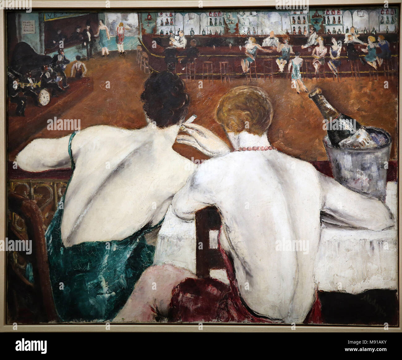 Musee National d'Art Moderne (National Museum di arte moderna), il centro Georges Pompidou di Parigi, Francia. Ladislas Medgyes, Tabarin, c.1926, olio su tela. Foto Stock