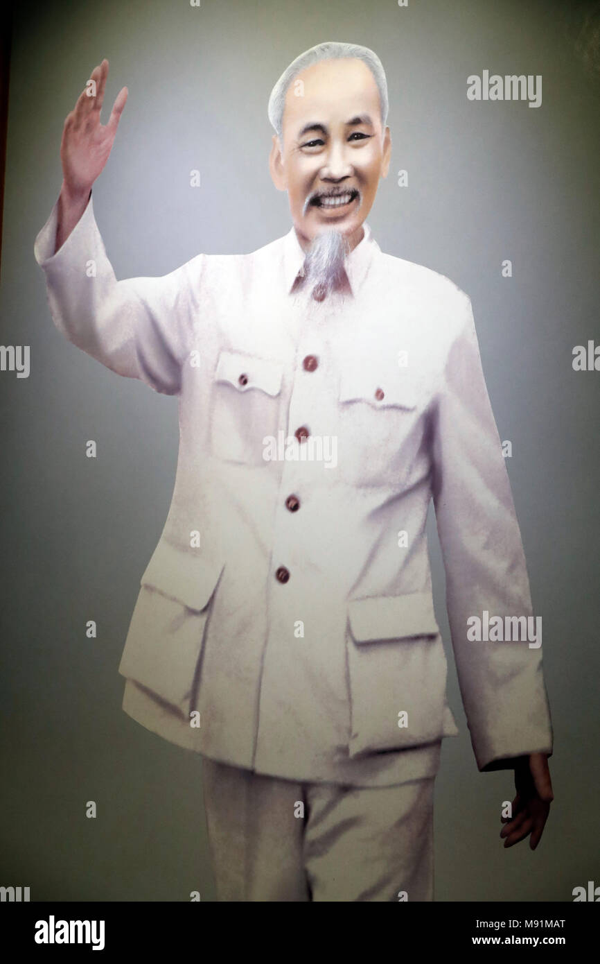 Museo Ho Chi Minh. Ho Chi Minh (1890-1969) leader comunista vietnamita circa 1948. Regalo da Japan-Vietnam informazioni associazione. Hanoi. Il Vietnam. Foto Stock