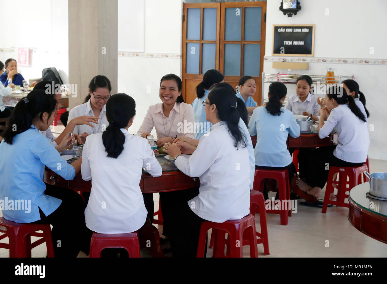 Comunità Domenicana di Bien Hoa. Catholc sorella a pranzo. Il Vietnam. Foto Stock