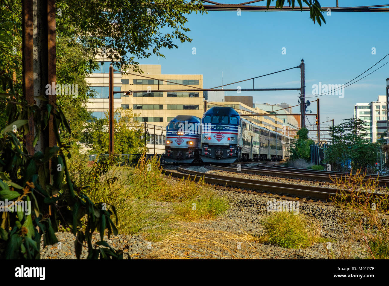 L'Enfant Plaza stazione VRE, 6th Street SW Washington DC Foto Stock
