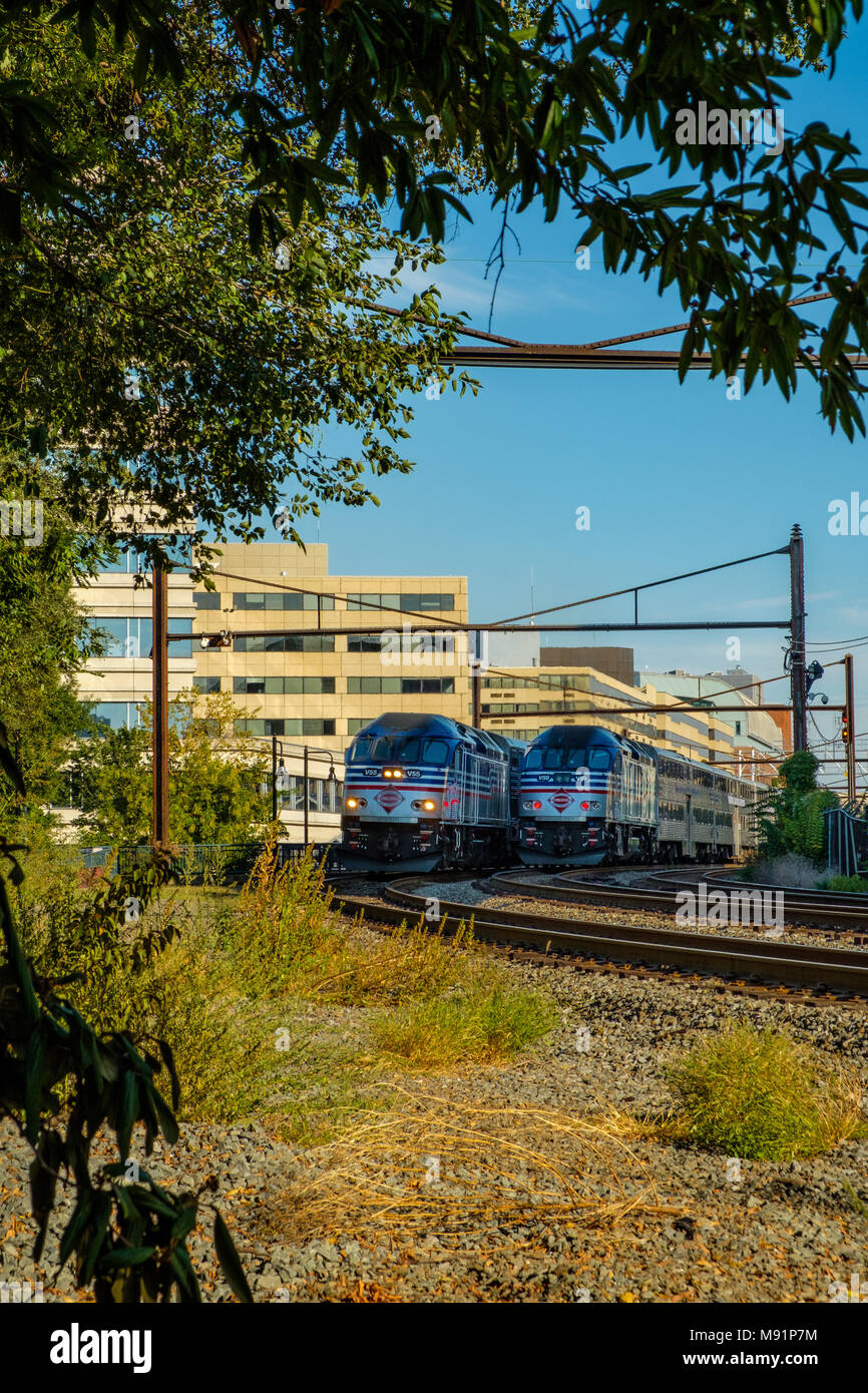 L'Enfant Plaza stazione VRE, 6th Street SW Washington DC Foto Stock