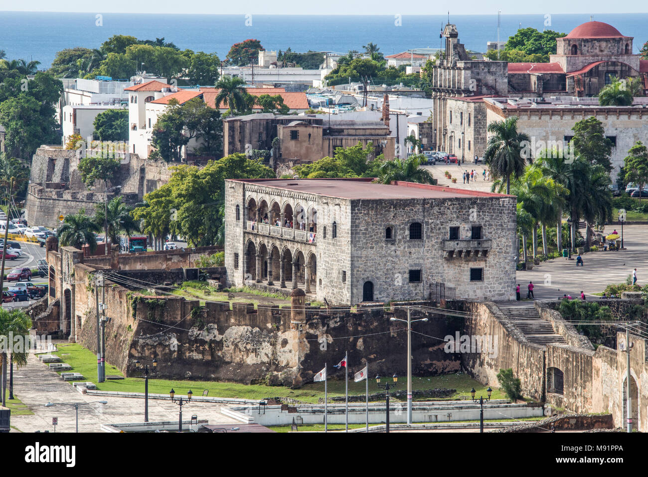 Alcázar de Don Diego Colón, Santo Domnigo, Repubblica Dominicana Foto Stock