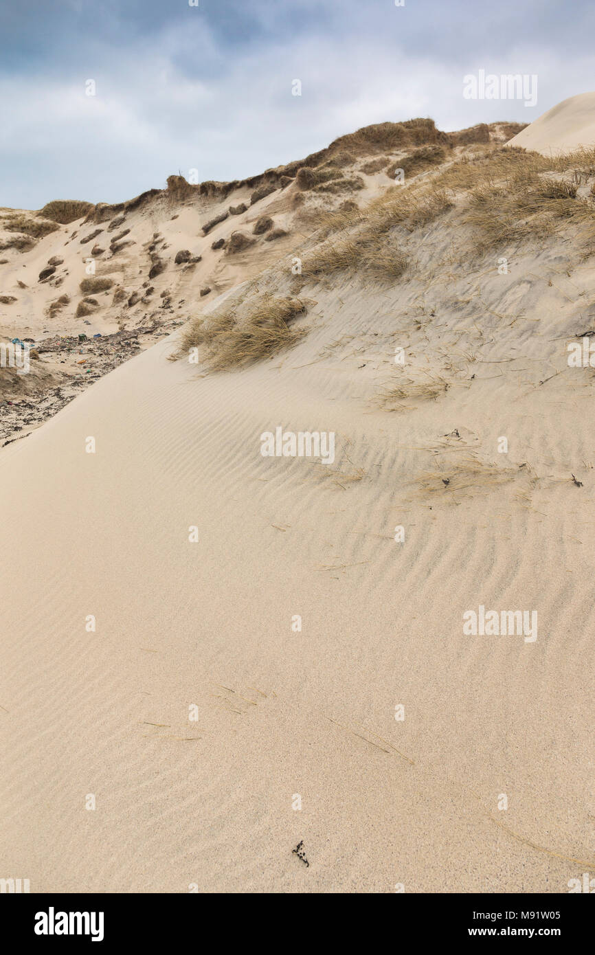 Alte dune di Traigh un Taoibh Thuath sull'Isle of Harris nelle Ebridi Esterne. Foto Stock