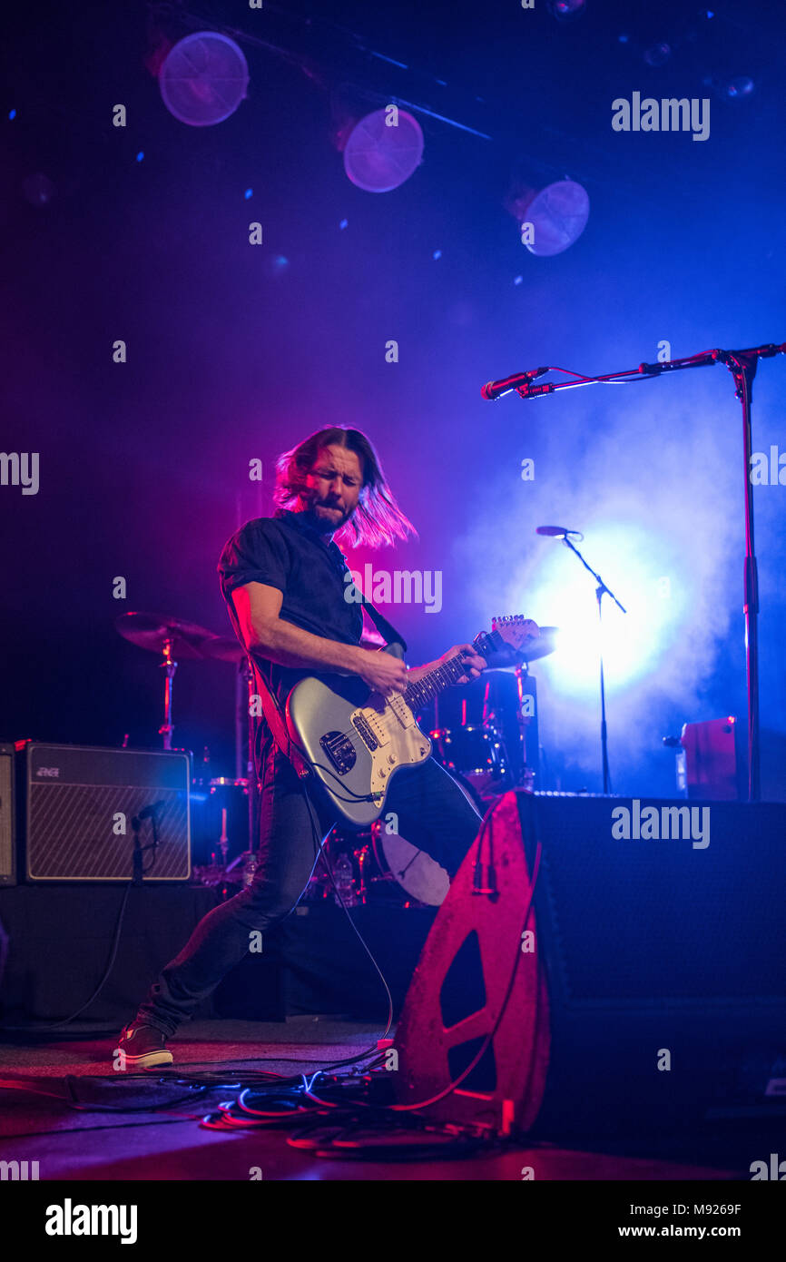 Dublino, Irlanda. Xxi Mar, 2018. Grant Nicholas da welsh rock band suona alimentatore in Dublino è il teatro Olimpia. Credito: Ben Ryan SOPA/images/ZUMA filo/Alamy Live News Foto Stock
