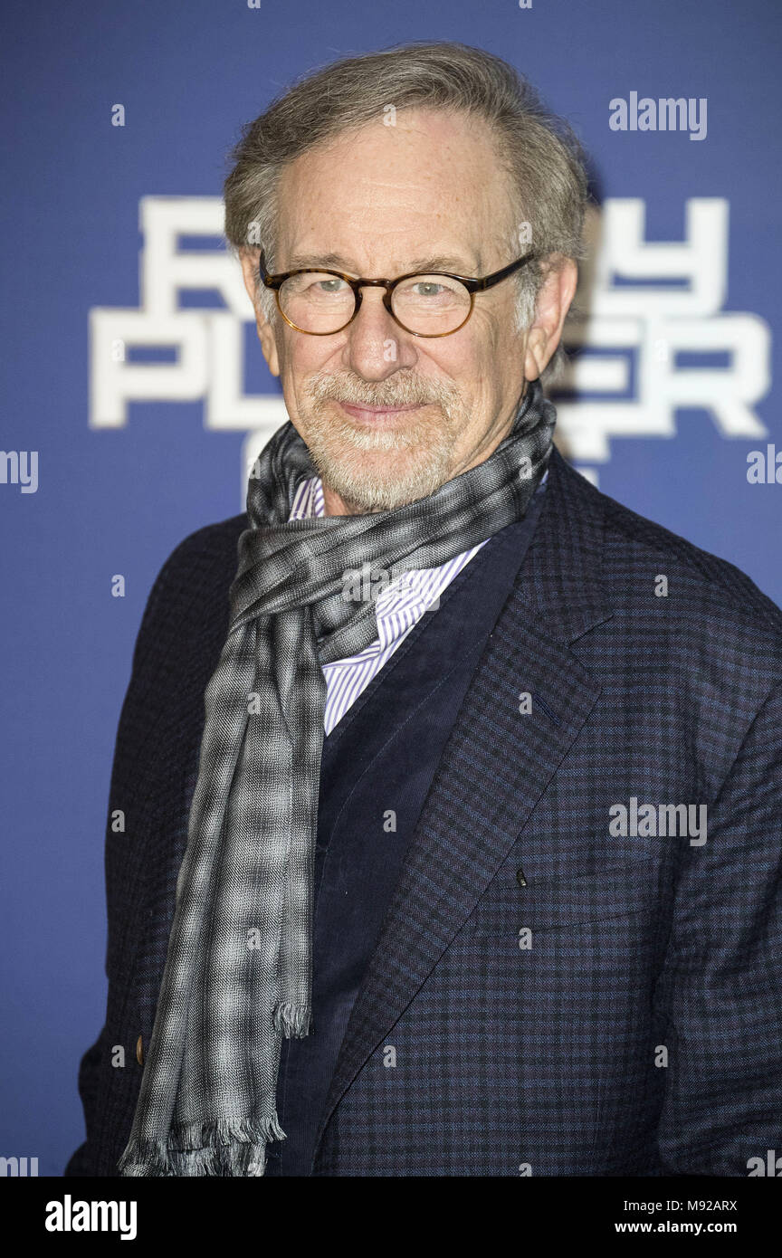 Roma, Italia. Xxi Mar, 2018. Steven Spielberg assiste il 'pronto il giocatore uno' photocall al Hotel De Russie il 21 marzo 2018 a Roma, Italia. | Verwendung weltweit/picture alliance Credit: dpa/Alamy Live News Foto Stock