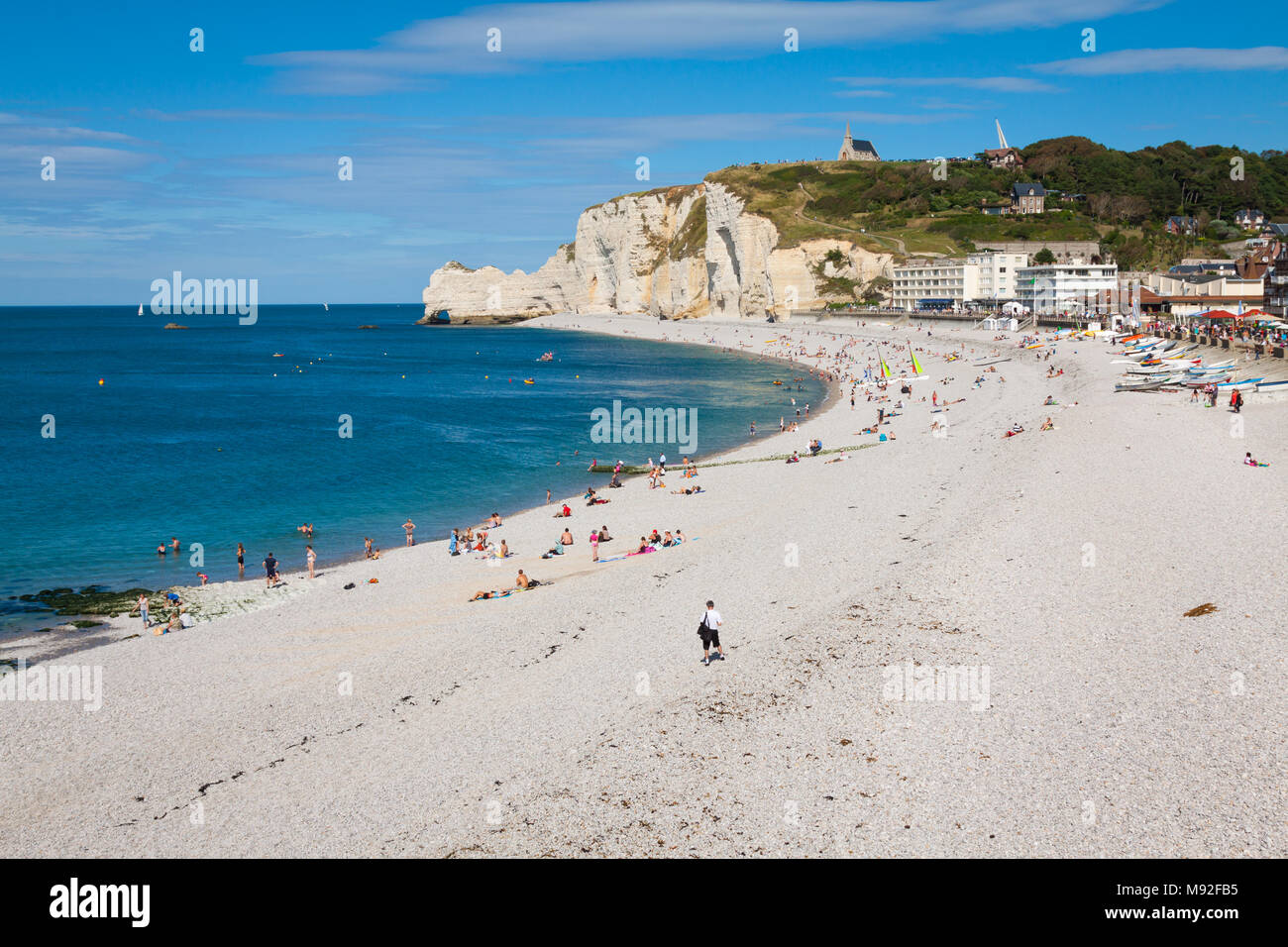 Le Scogliere di Etretat, Normandia, Francia Foto Stock