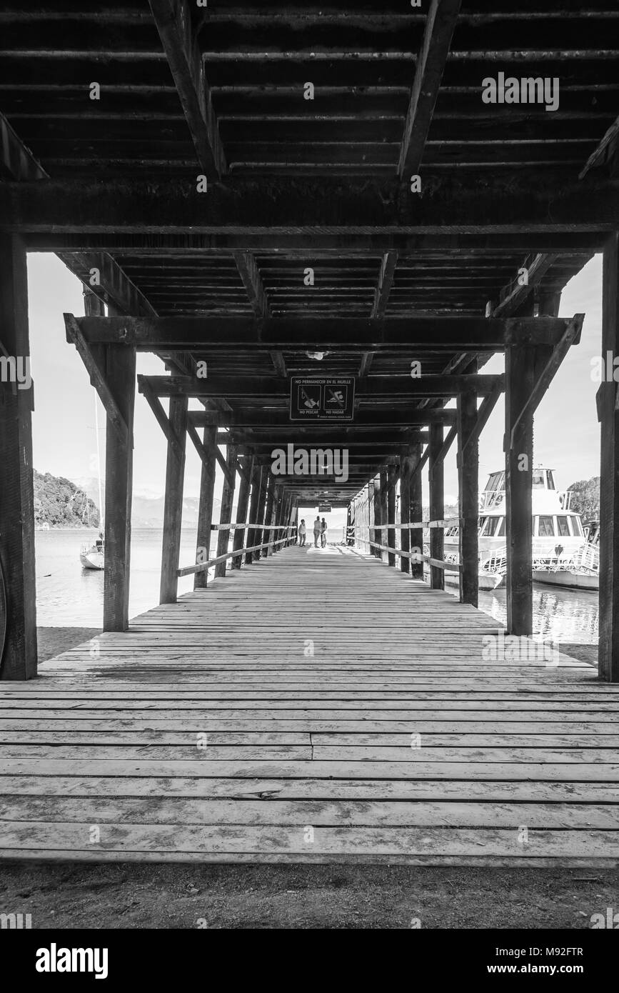 Dal Molo presso Villa La Agostura, Patagonia, Argentina Foto Stock