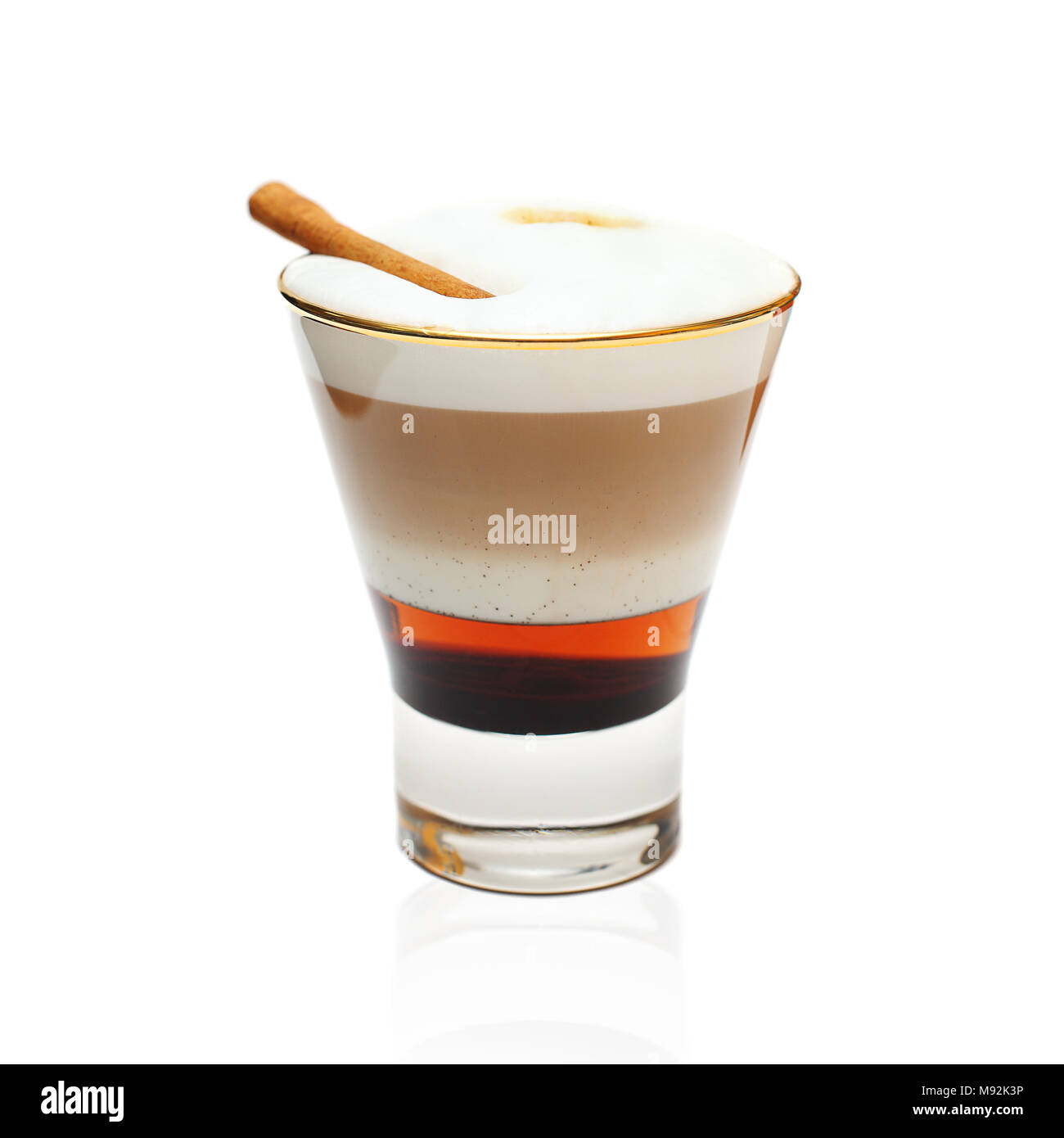 Cocktail Di Caffe Di Vetro Con Cannella Foto Stock Alamy