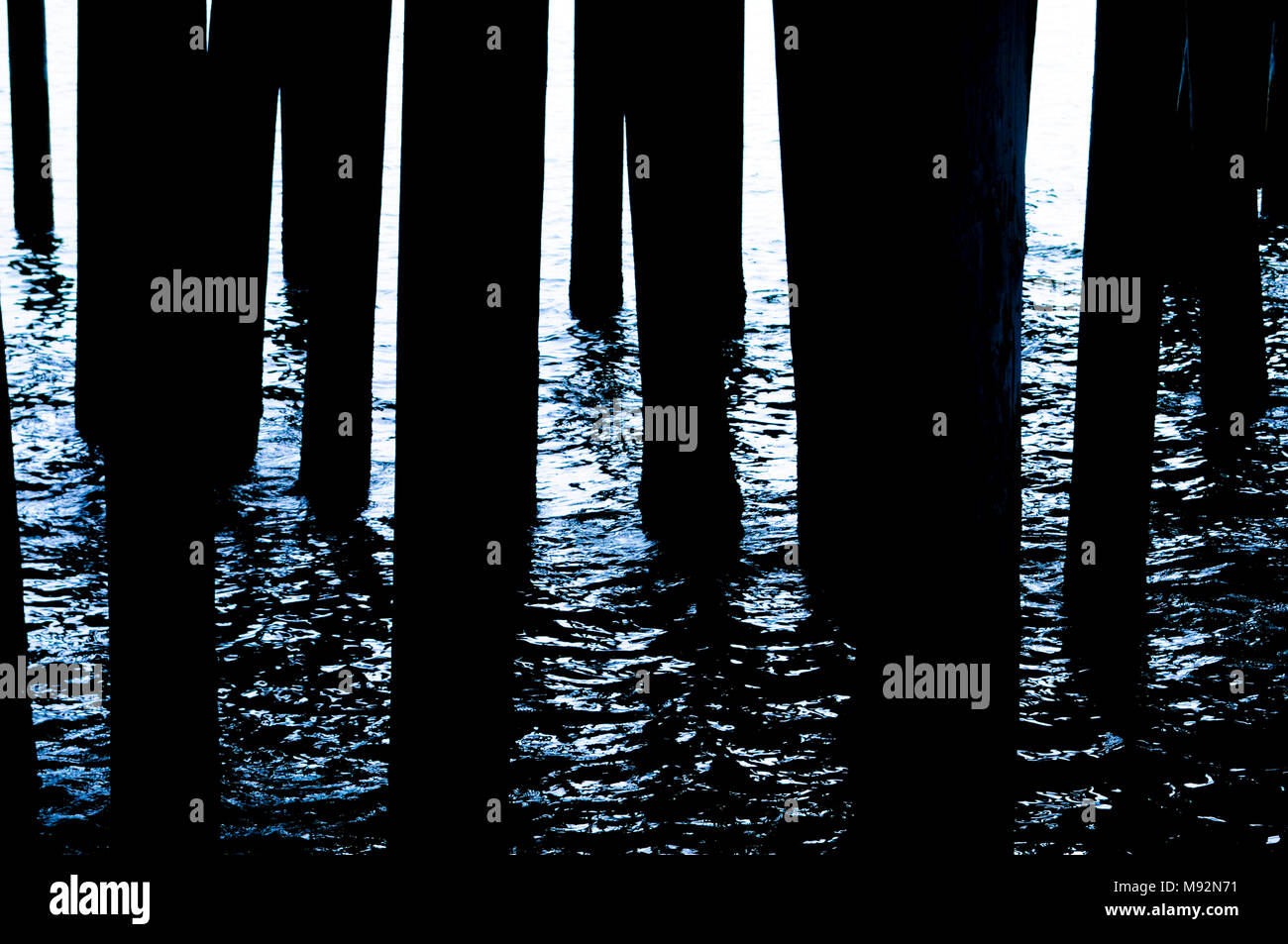 Pilastri del molo Foto Stock