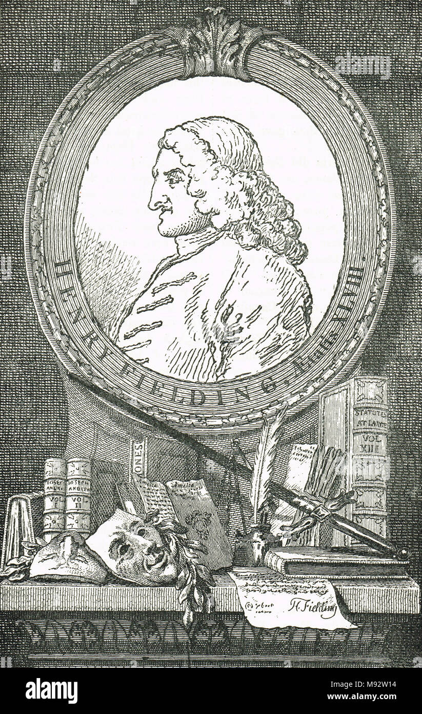 Henry Fielding, 1707-1754, romanziere inglese e drammaturgo "padre del romanzo inglese' Foto Stock