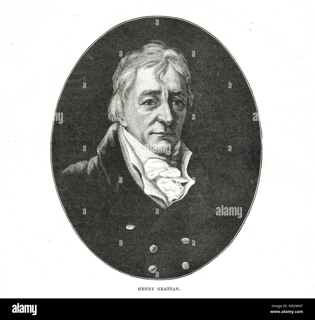 Henry Grattan, 1746-1820, uomo politico irlandese e membro della Irish House of Commons Foto Stock