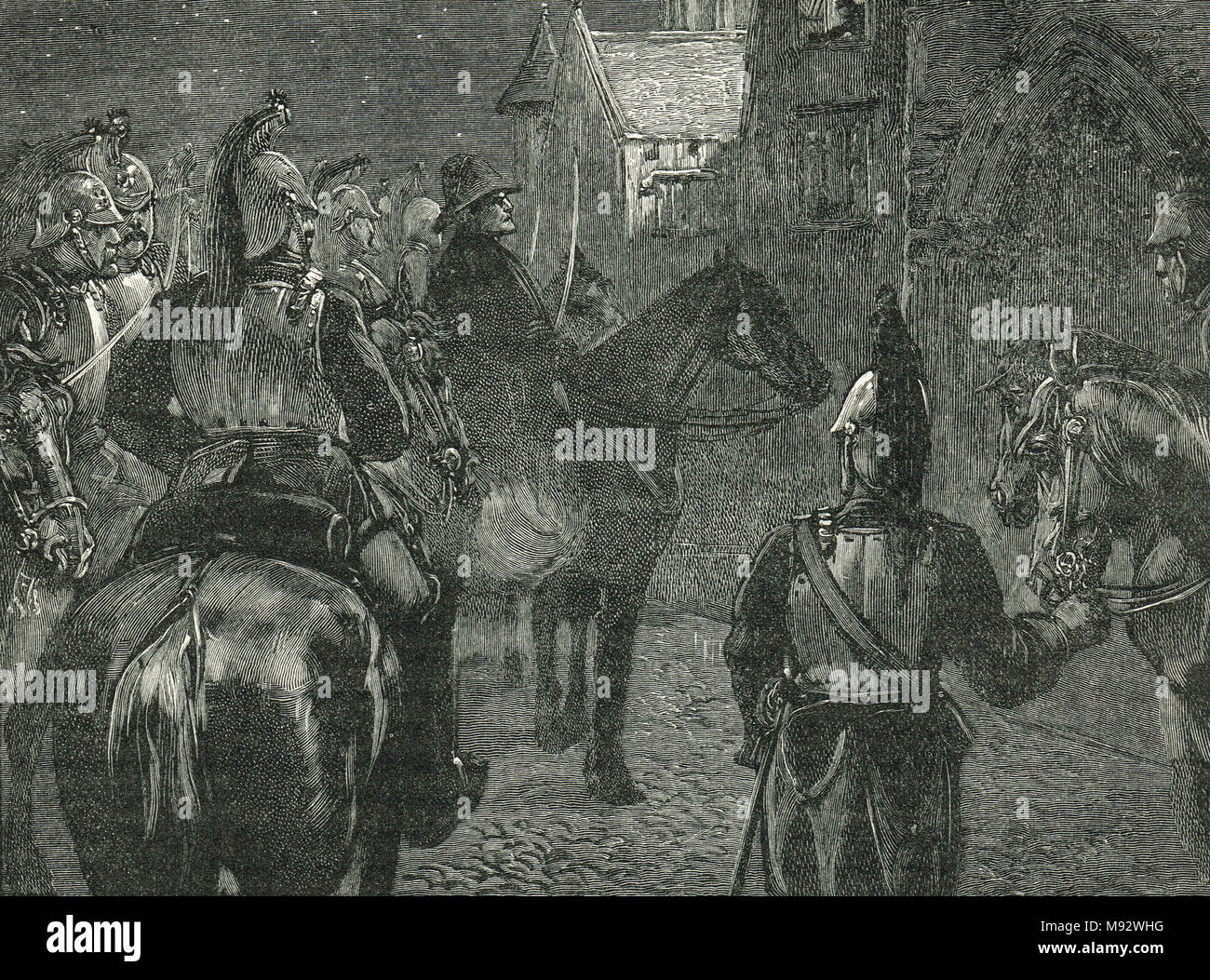 Il rapimento di Louis Antoine de Borbone Duca di Enghien (duc d Enghien) su ordine di Napoleone Bonaparte in 1804 Foto Stock