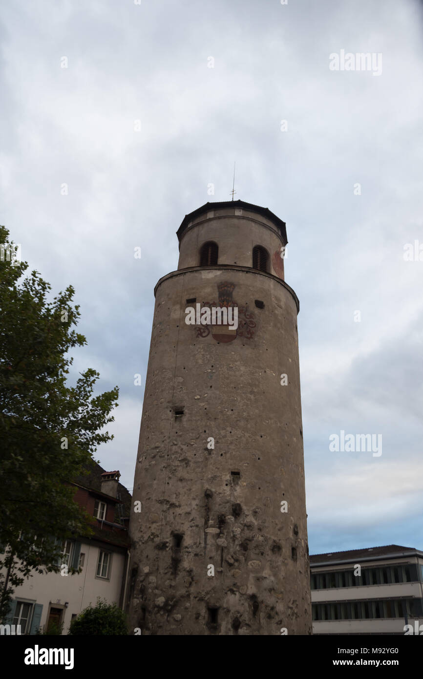 Per le strade di una piccola città in Austria Foto Stock