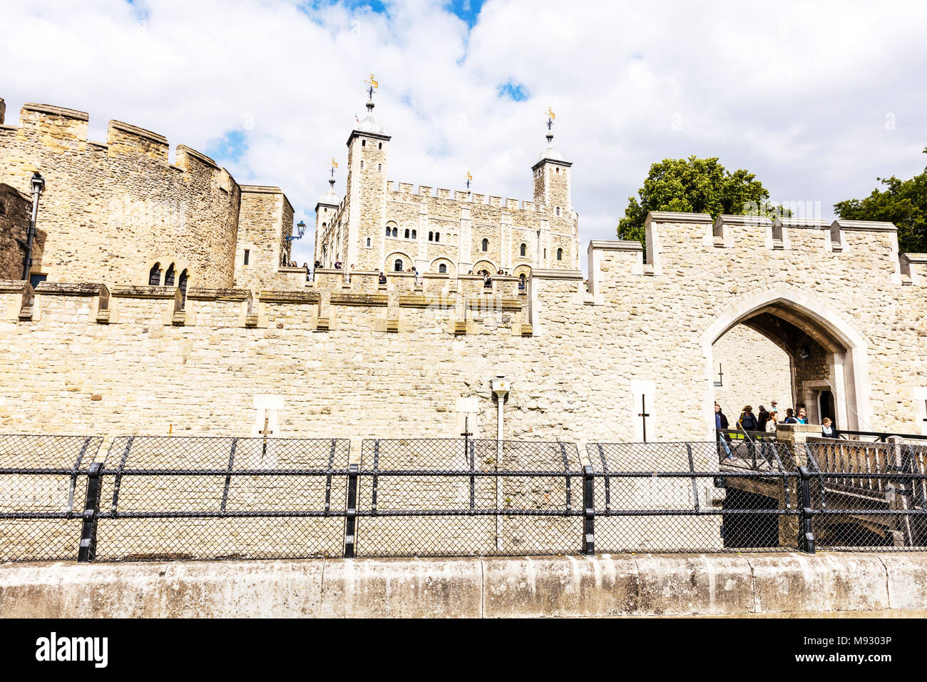 Torre di Londra, Tower of London fortezza e la Torre di Londra REGNO UNITO Inghilterra, Torre di Londra, Landmark Tower of London edificio, Torre di Londra esterno Foto Stock