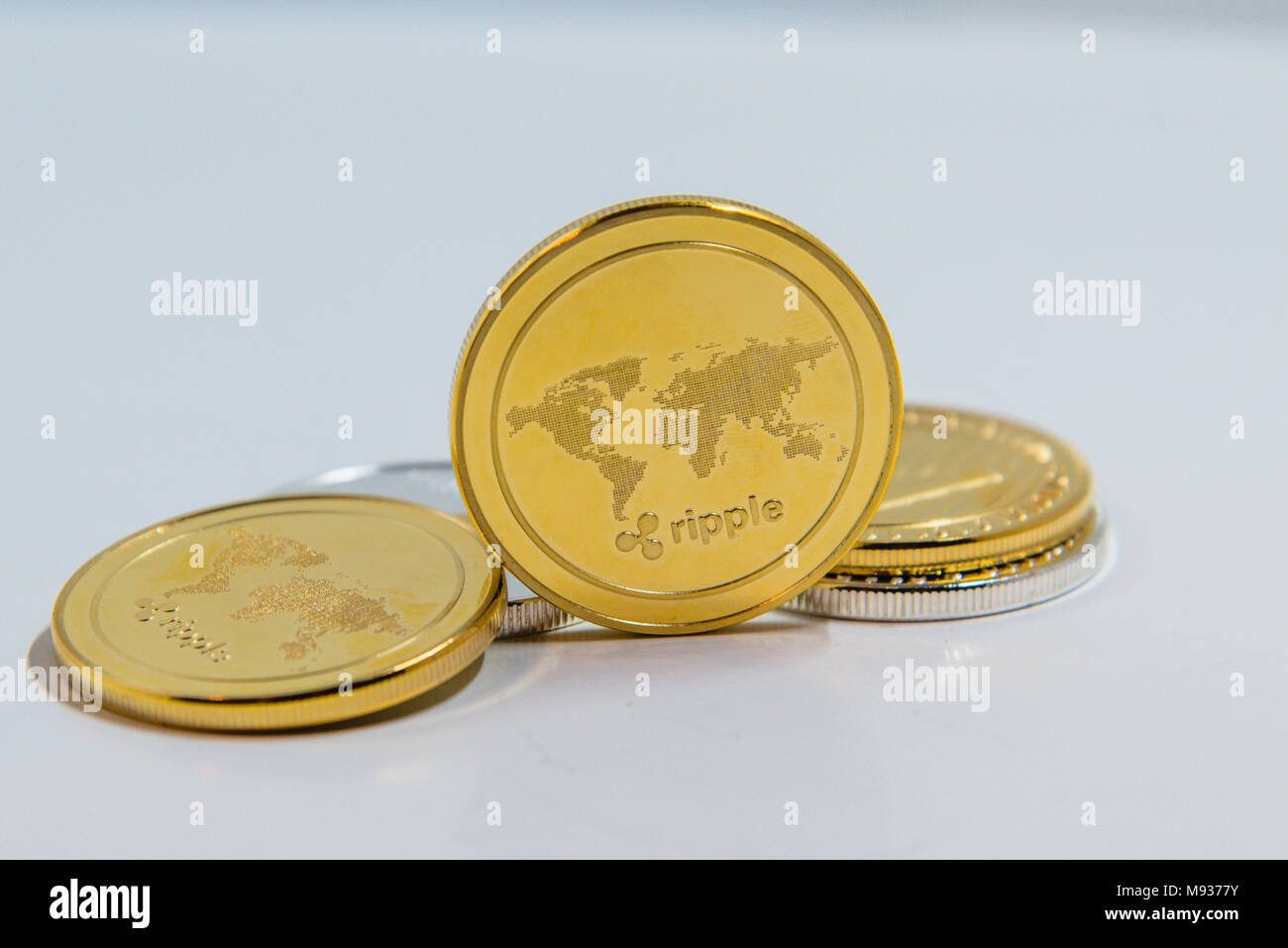 Cryptocurrency monete Foto Stock