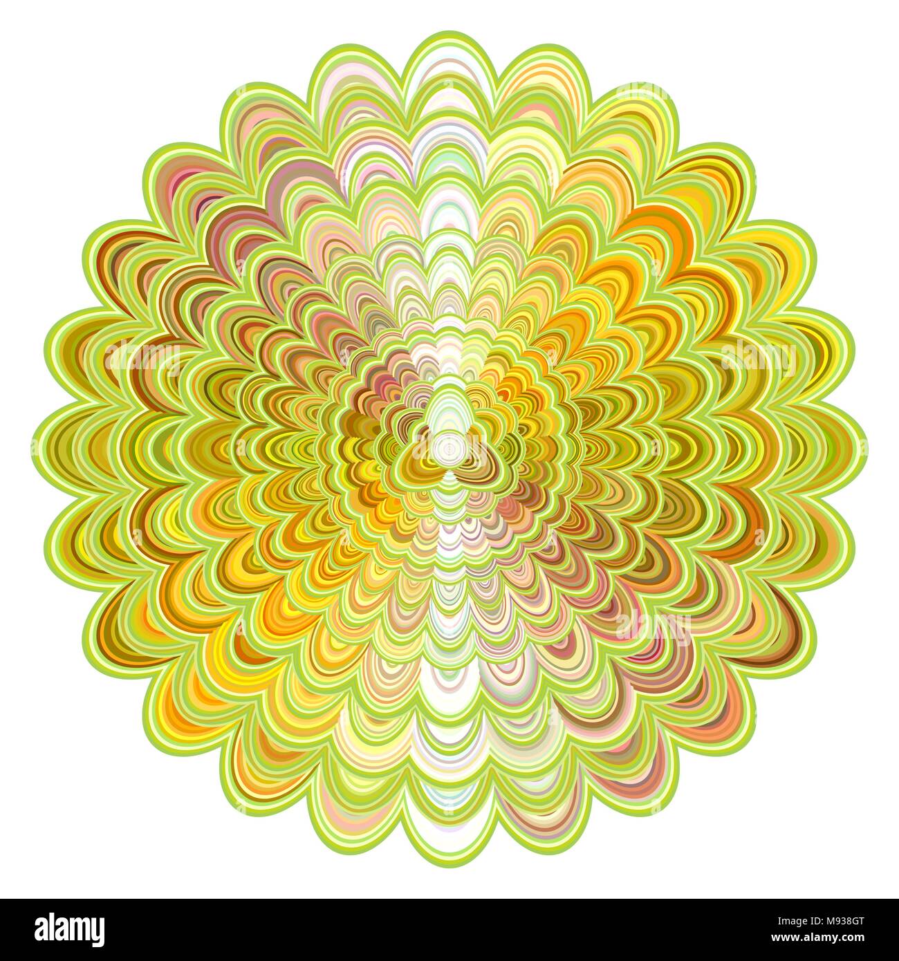 Abstract floral mandala ornamento design - amore vector graphic concept Illustrazione Vettoriale