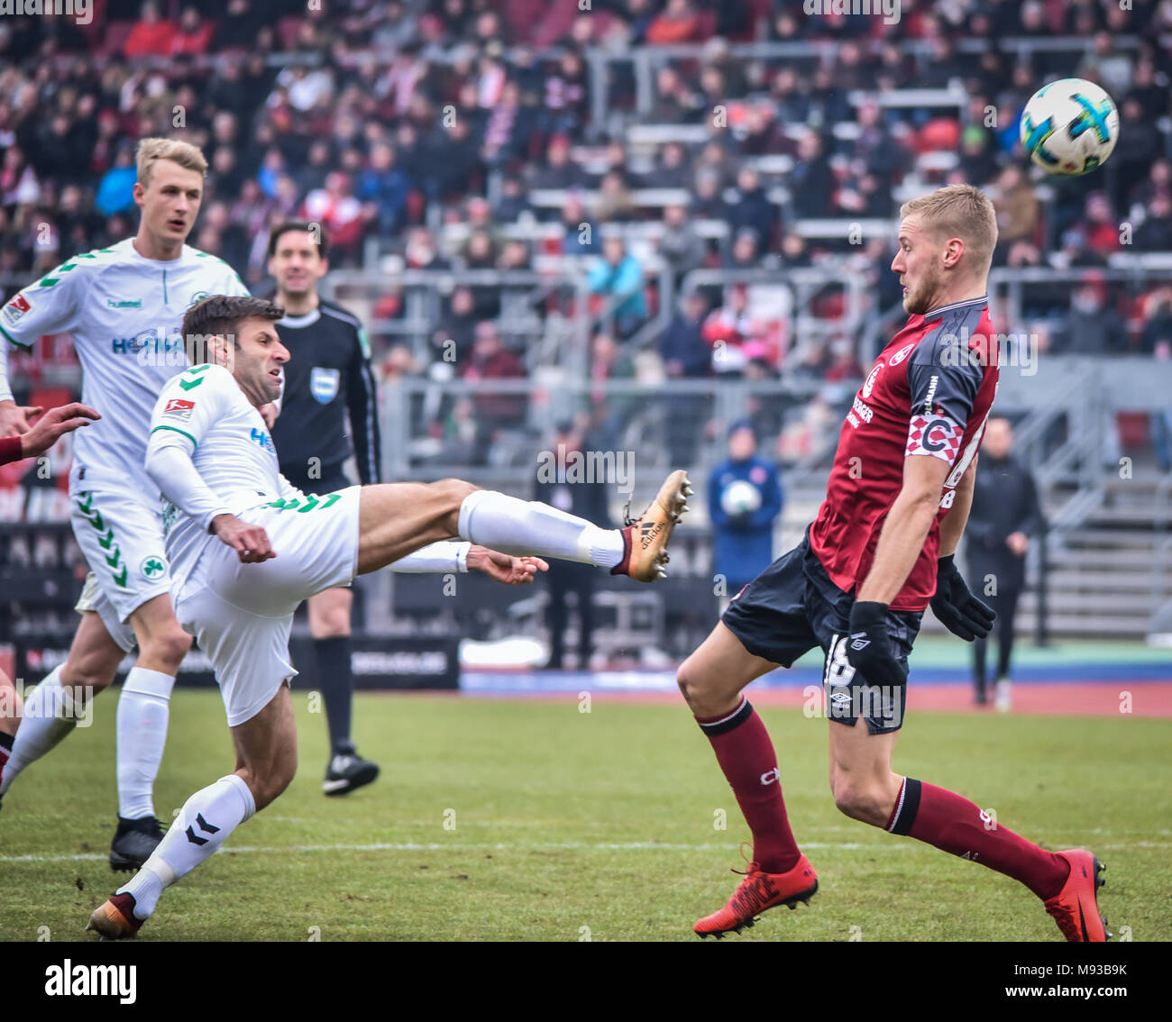 Germania, Nuernberg, Max-Morlock-Stadion, 03 marzo 2018 - 2.Bundesliga - 1.FC Nürnberg vs. SpVgg Greuther Fürth - 264° Franken Derby ! Foto Stock