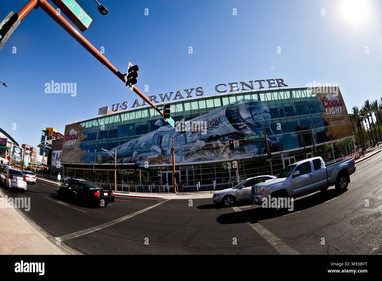 Centro de Phoenix,Phoenix, US Airways Center, l'America West Arena,Chase Field,Downtown Phoenix, estadio Chase Field Foto Stock