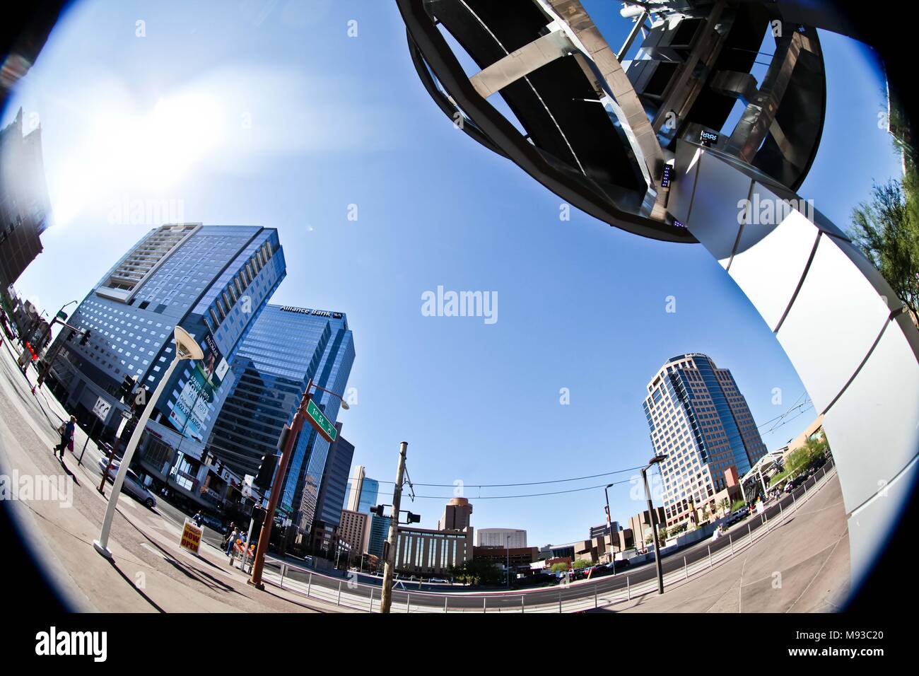 Centro de Phoenix,Phoenix, US Airways Center, l'America West Arena,Chase Field,Downtown Phoenix, estadio Chase Field Foto Stock