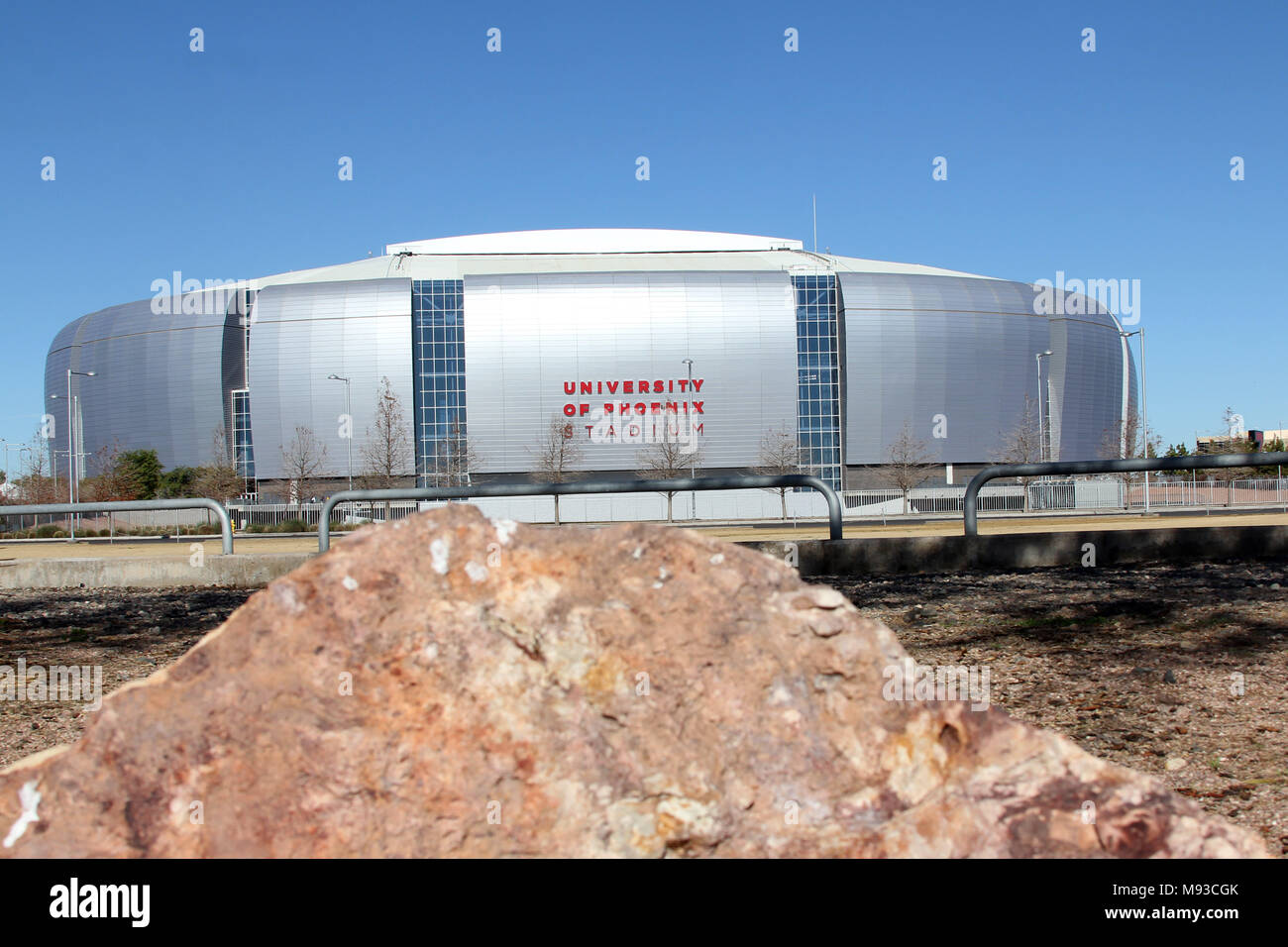 GLENDALE,Arizona,U.S.A. 29 ENERO 2013. Vista generale della University of Phoenix Stadium anteprima del gioco tra il Messico vs Danimarca. // Vista generi Foto Stock