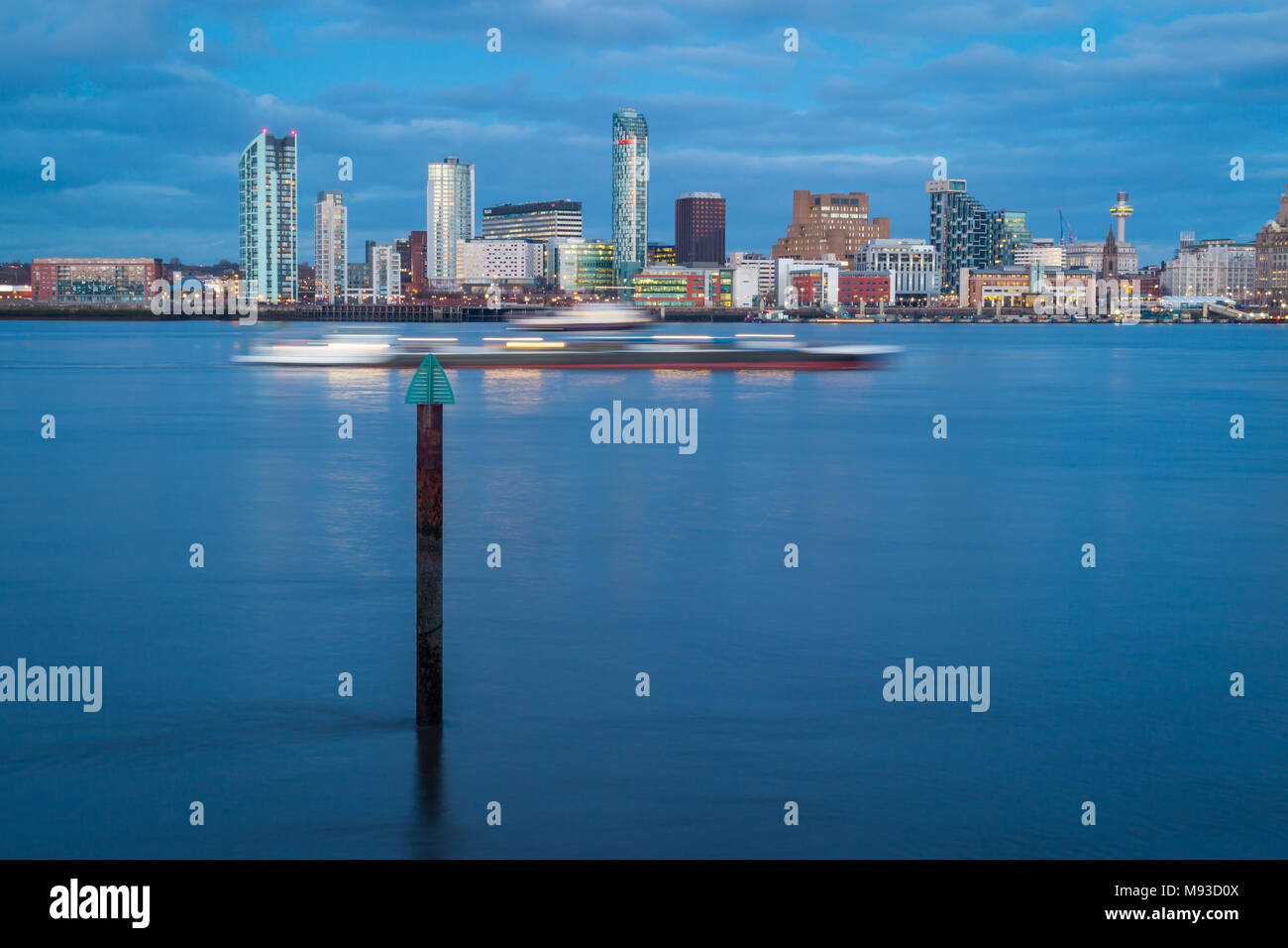 Liverpool City Skyline Cityscape Foto Stock