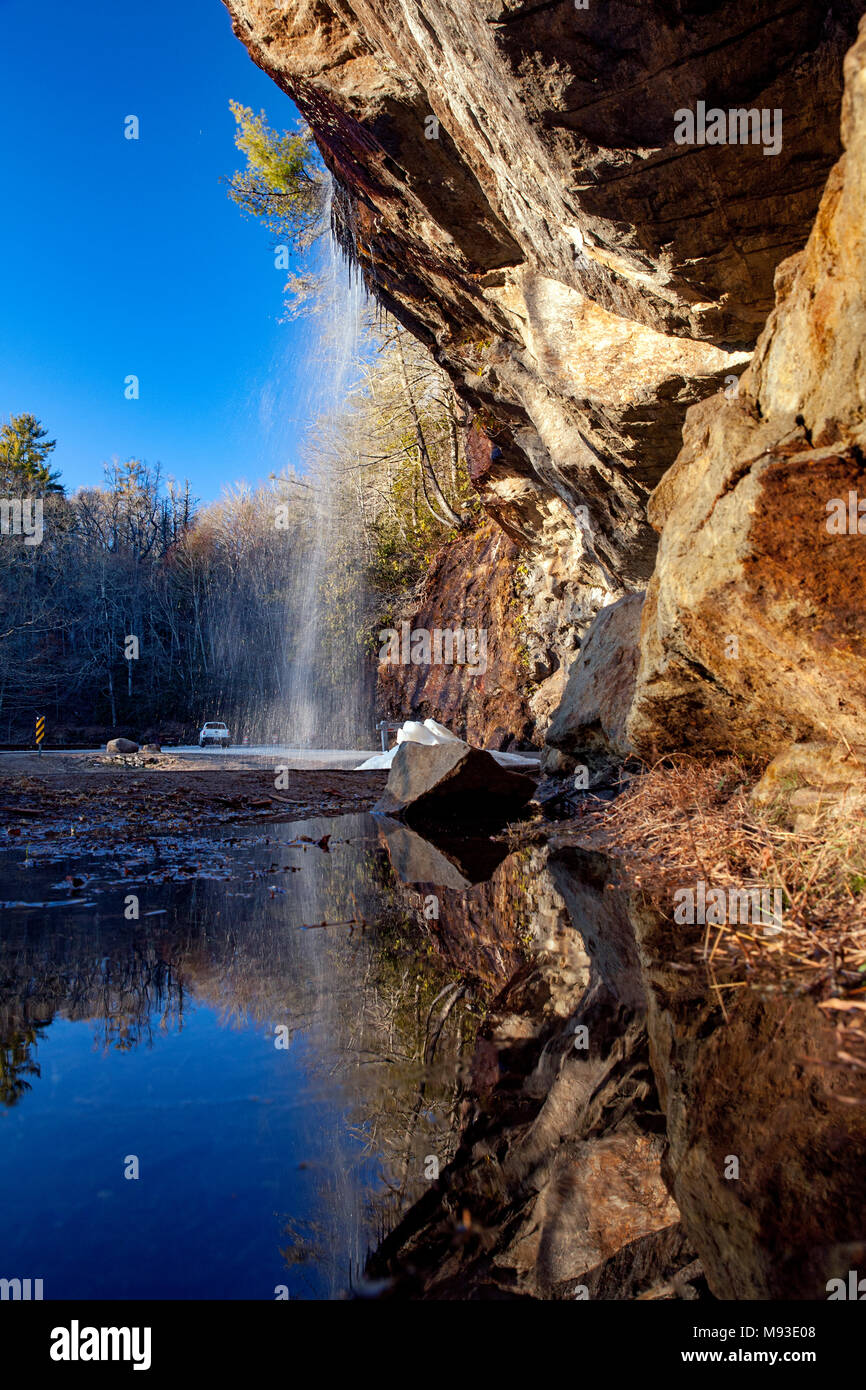 Bridal Veil Falls, altopiani, North Carolina, STATI UNITI D'AMERICA Foto Stock