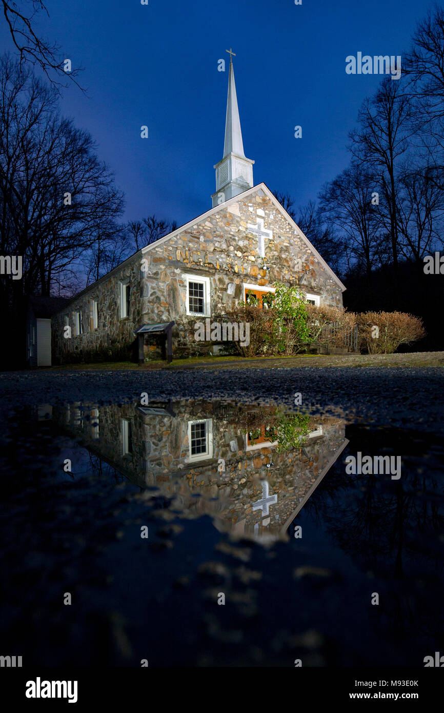 Cappella Inglese Regno Chiesa Metodista - Pisgah National Forest, Brevard, North Carolina, STATI UNITI D'AMERICA Foto Stock