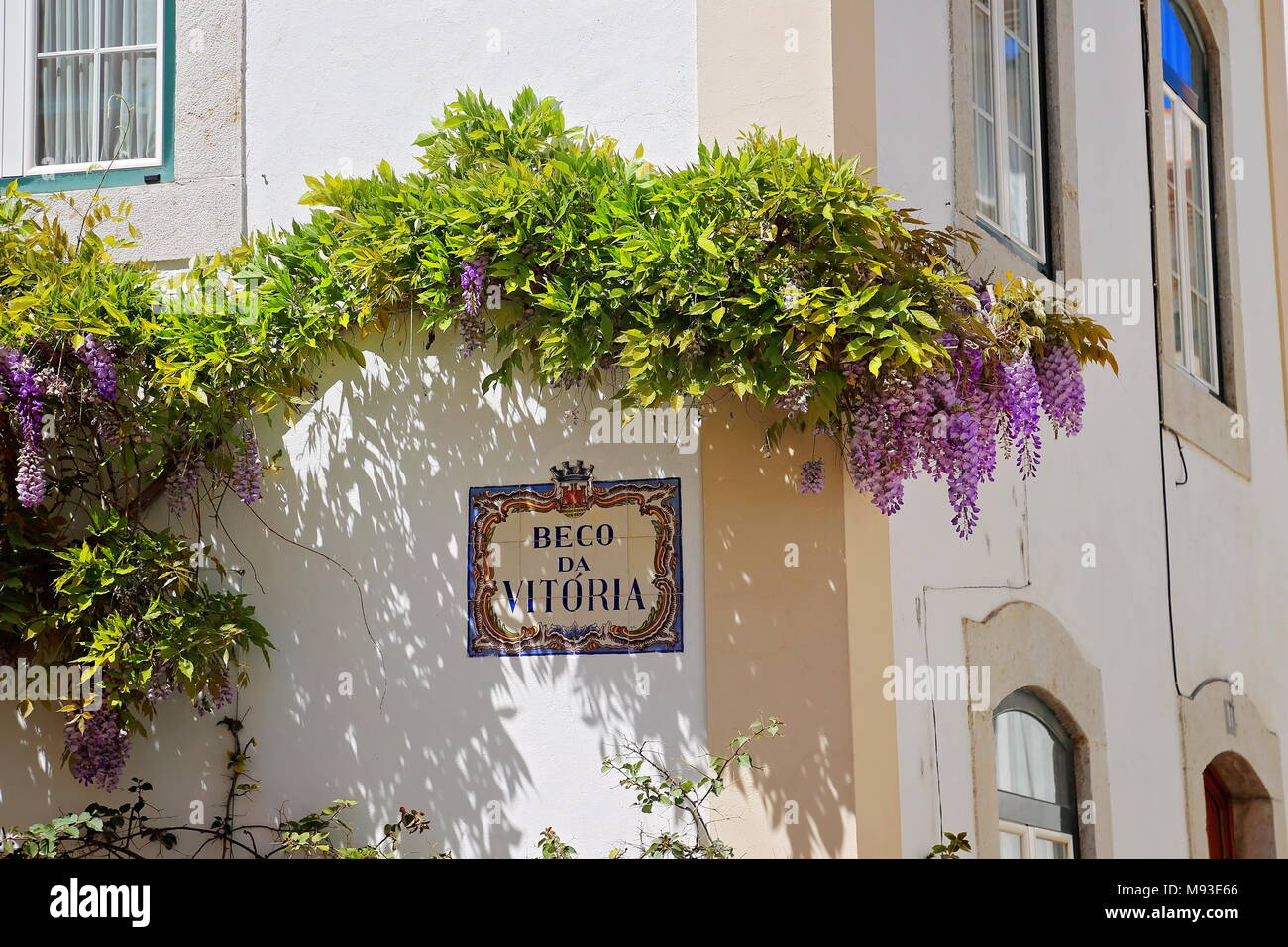 Cascais le strette vie del centro storico Foto Stock