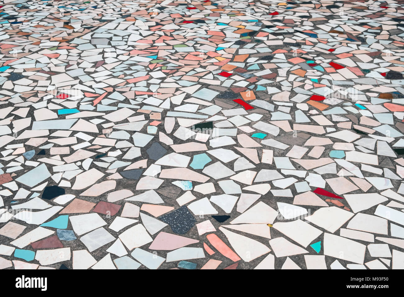 Multi colore modello di piastrella - abstract colorato pavimento piastrellato - Foto Stock
