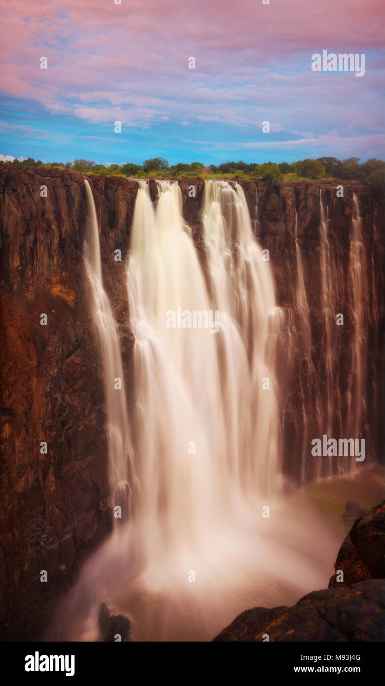 Victoria Falls nello Zambia e Zimbabwe adottate nel 2015 Foto Stock