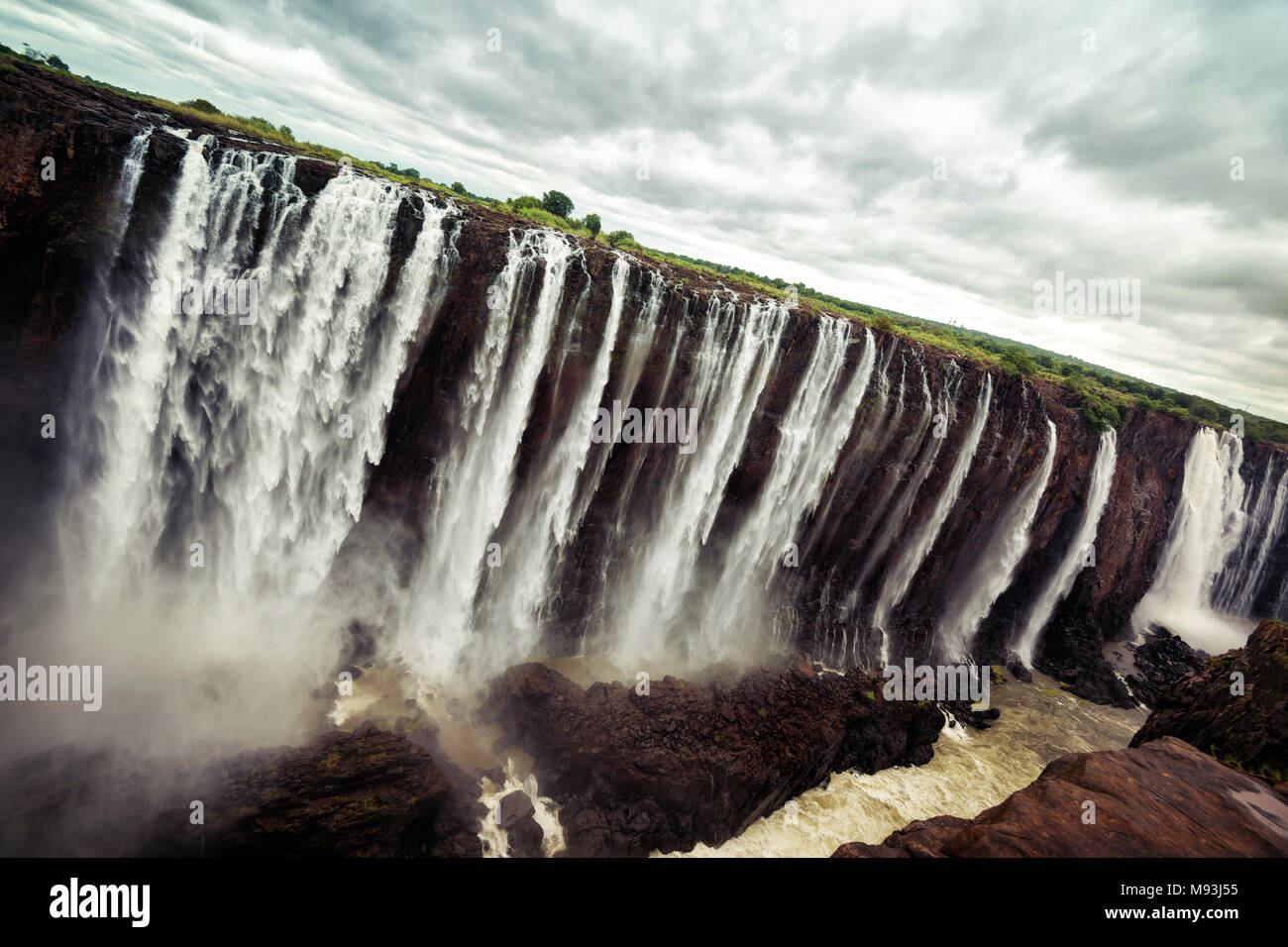 Victoria Falls nello Zambia e Zimbabwe adottate nel 2015 Foto Stock