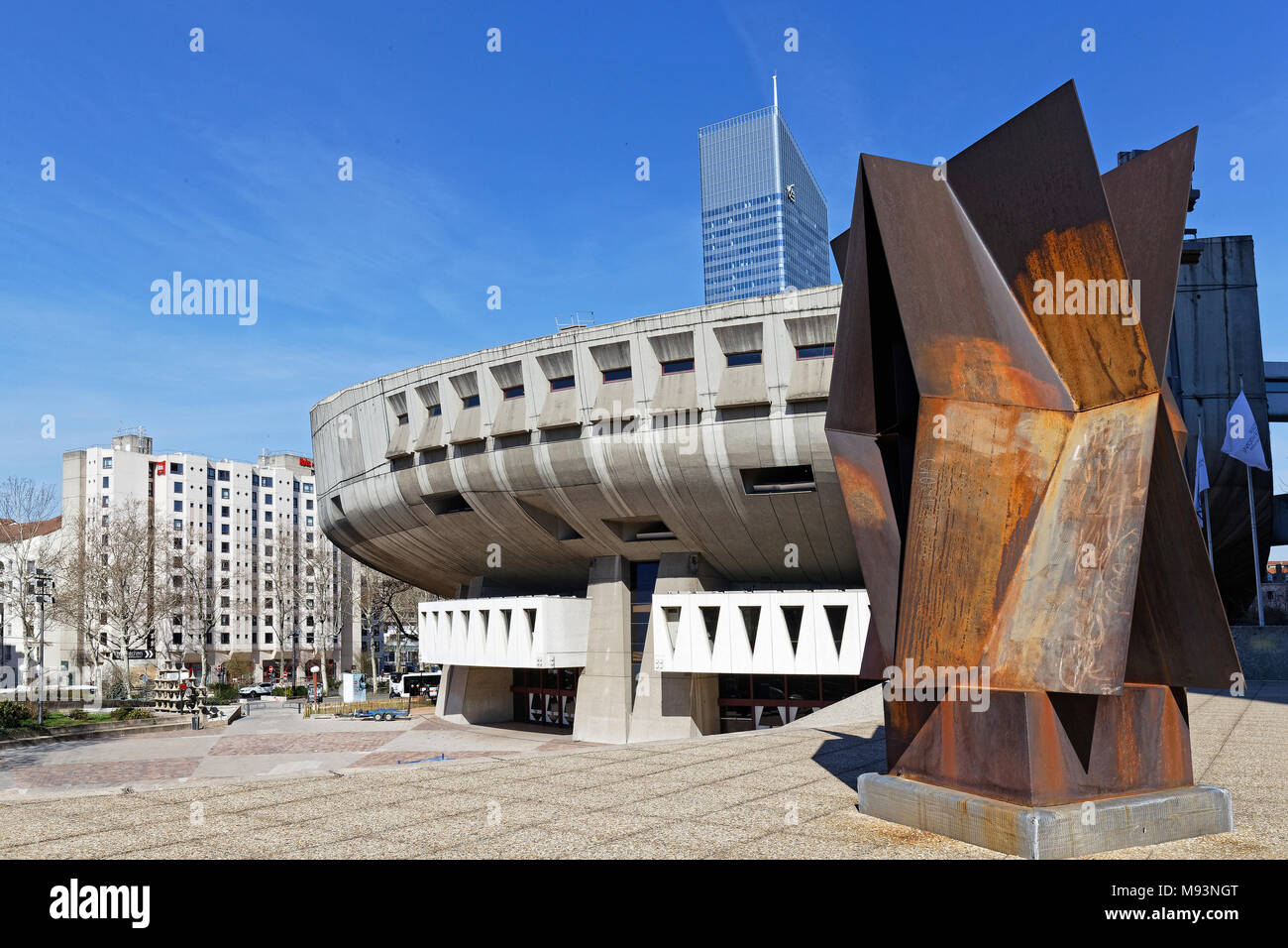 Lione, Francia, 22 marzo 2018 : Auditorium Maurice-Ravel in La Part-Dieu. Il quartiere è il quartiere centrale degli affari di Lione e la seconda più grande Foto Stock