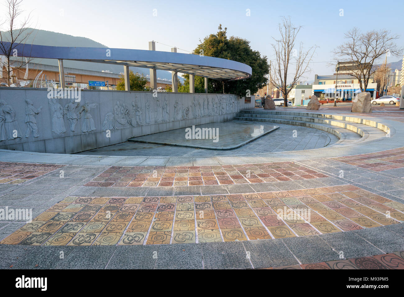 Gimhae, Corea del Sud - 10 Marzo 2018 : lo scenario di Gaya antica strada culturale in Gimhae Foto Stock