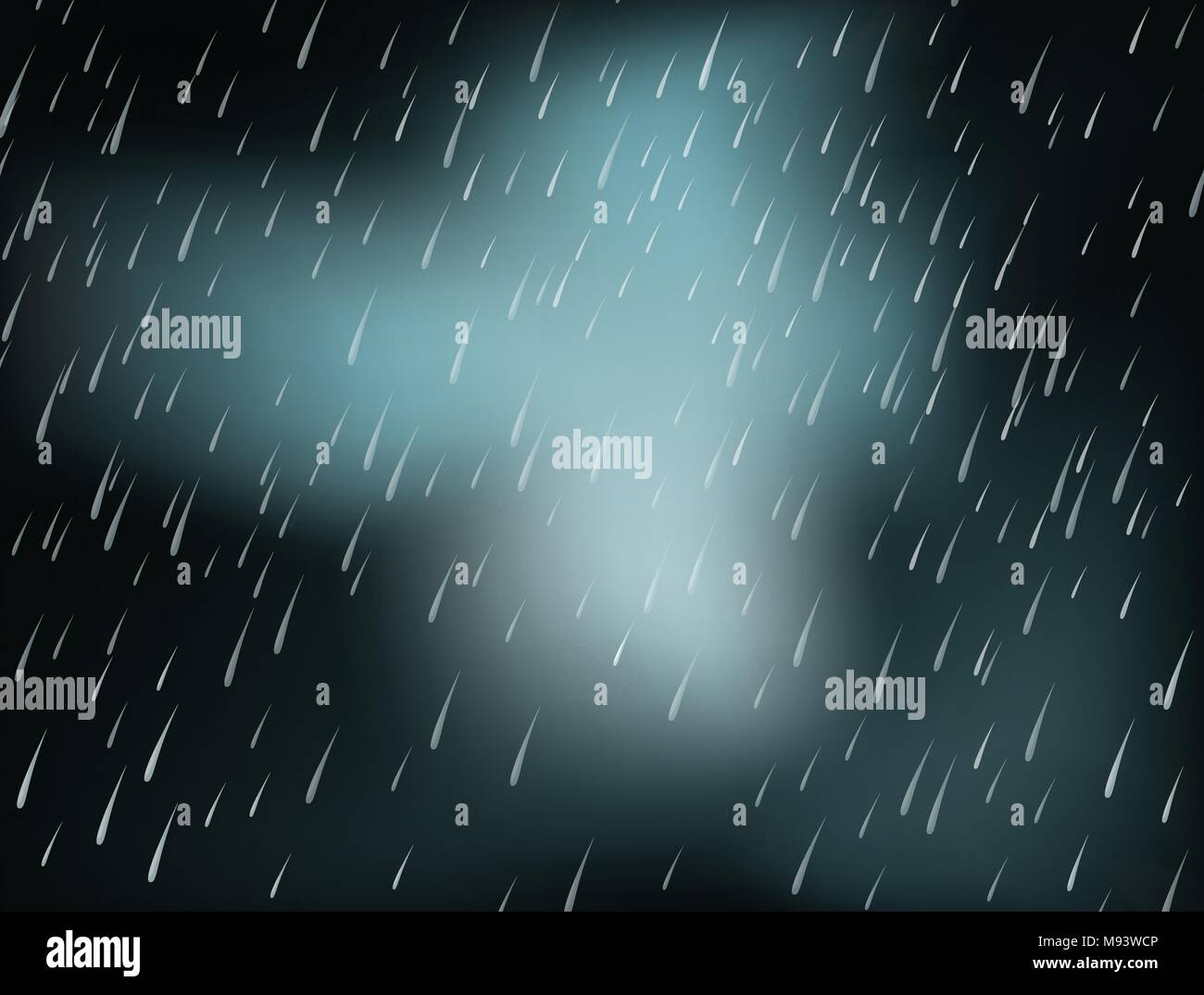 Sfondo con heavy rain di notte illustrazione Illustrazione Vettoriale