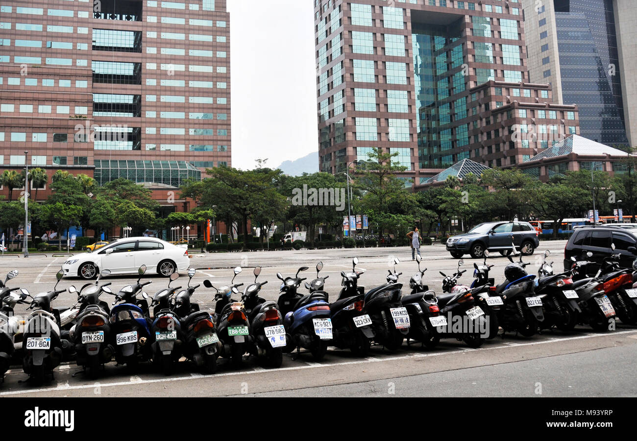 Scena di strada, Taipei, Taiwan Foto Stock