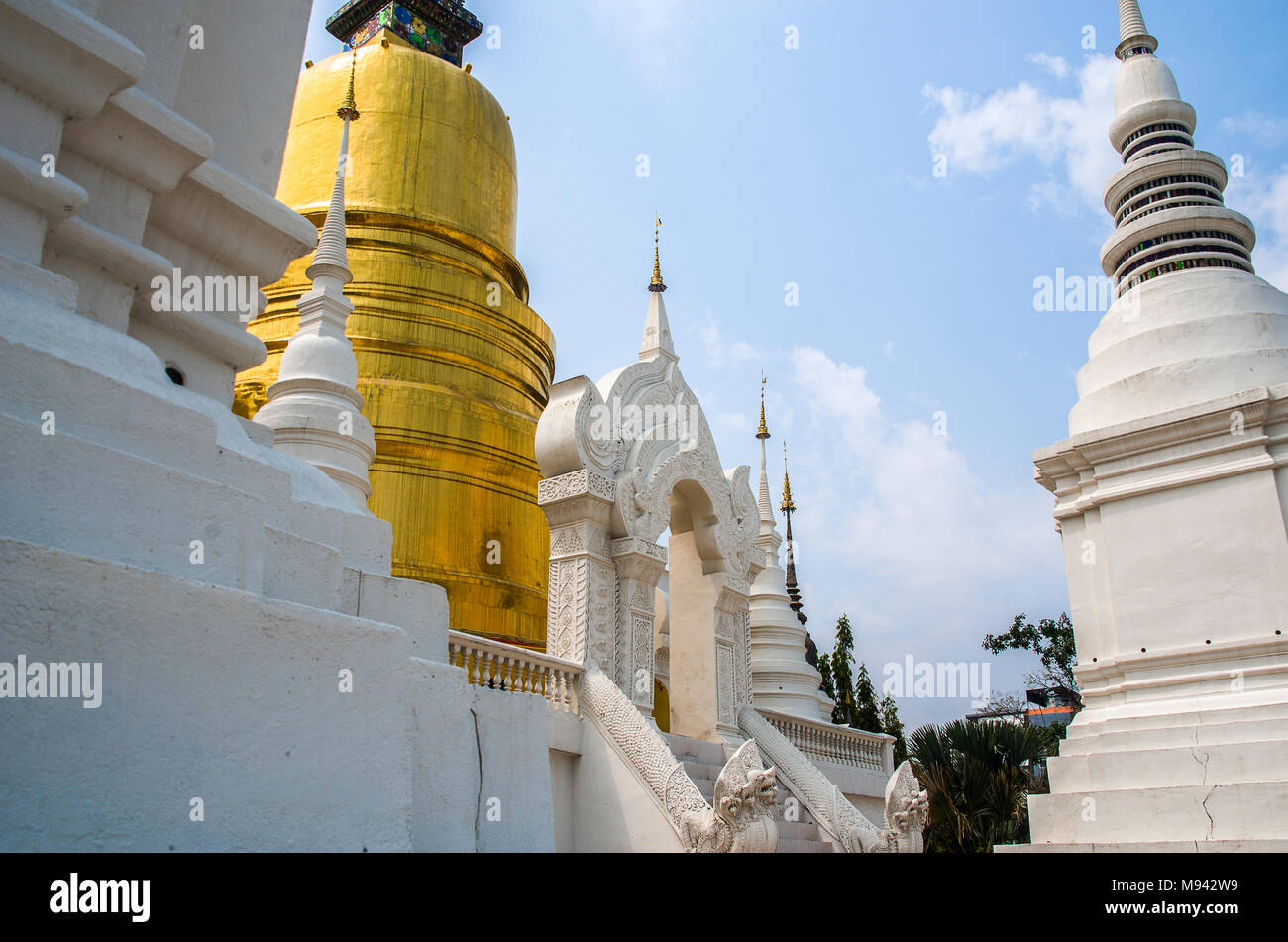 Wat Suan Dok tempio buddista a Chiang Mai, Thailandia. Foto Stock