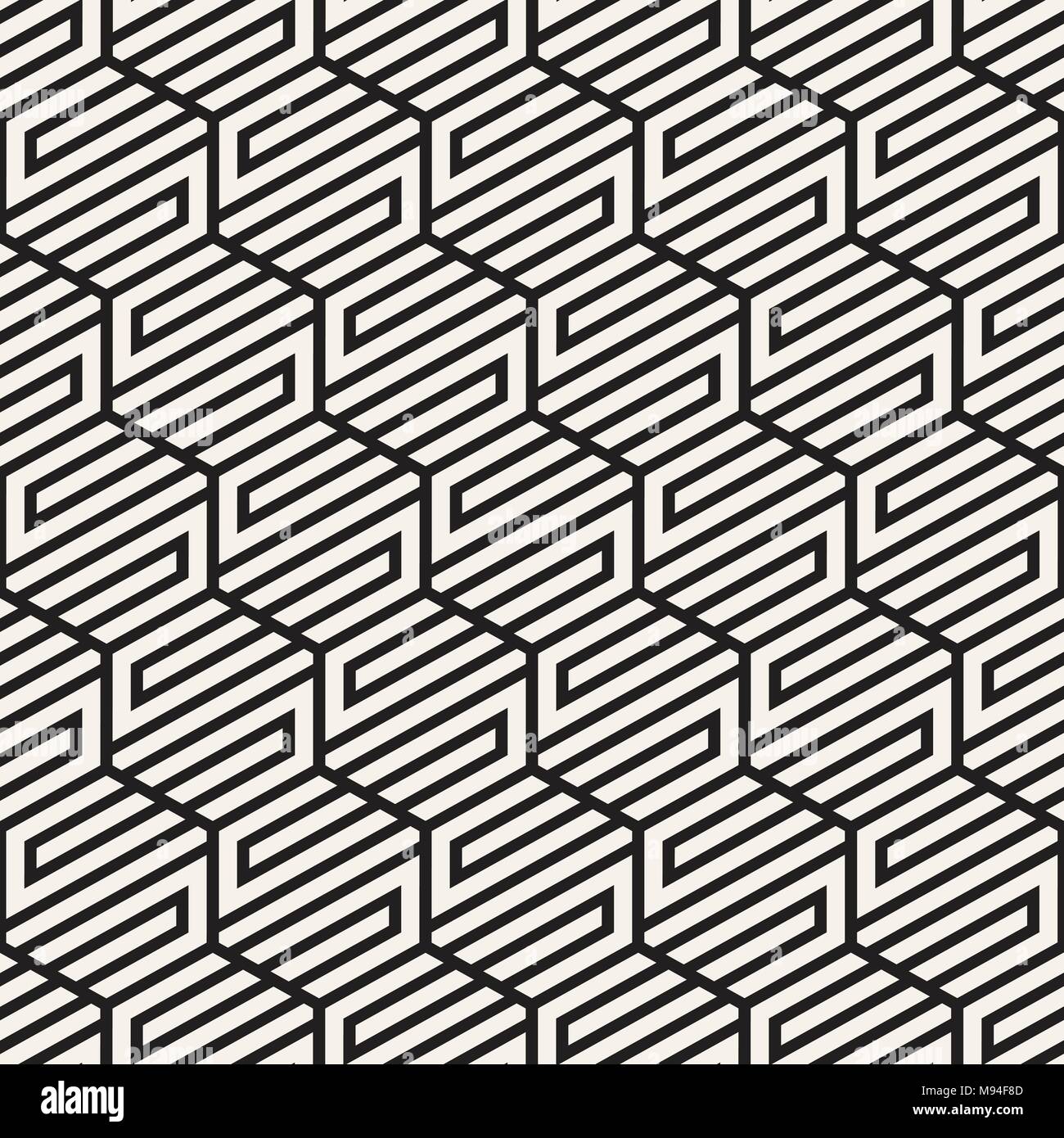 Vector seamless forme astratte pattern. Moderno ed elegante texture strisce. Ripetizione piastrelle geometrica Illustrazione Vettoriale