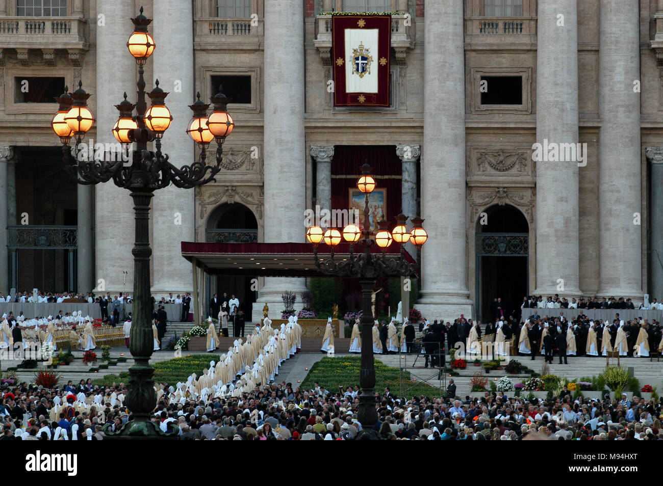 Città del Vaticano. Xxv anno del pontificato di papa Wojtyla. Vaticano. Foto Stock