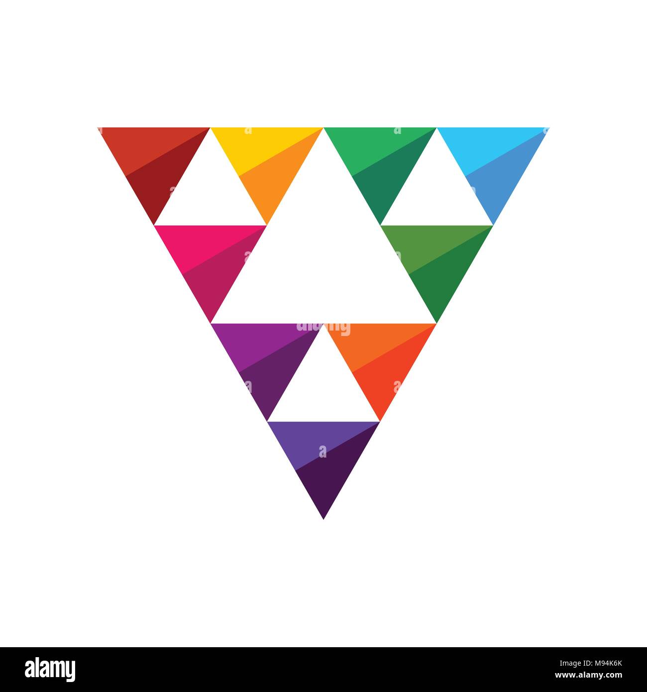 Triangolo colorato gemme simbolo Vector Graphic Logo Design Illustrazione Vettoriale