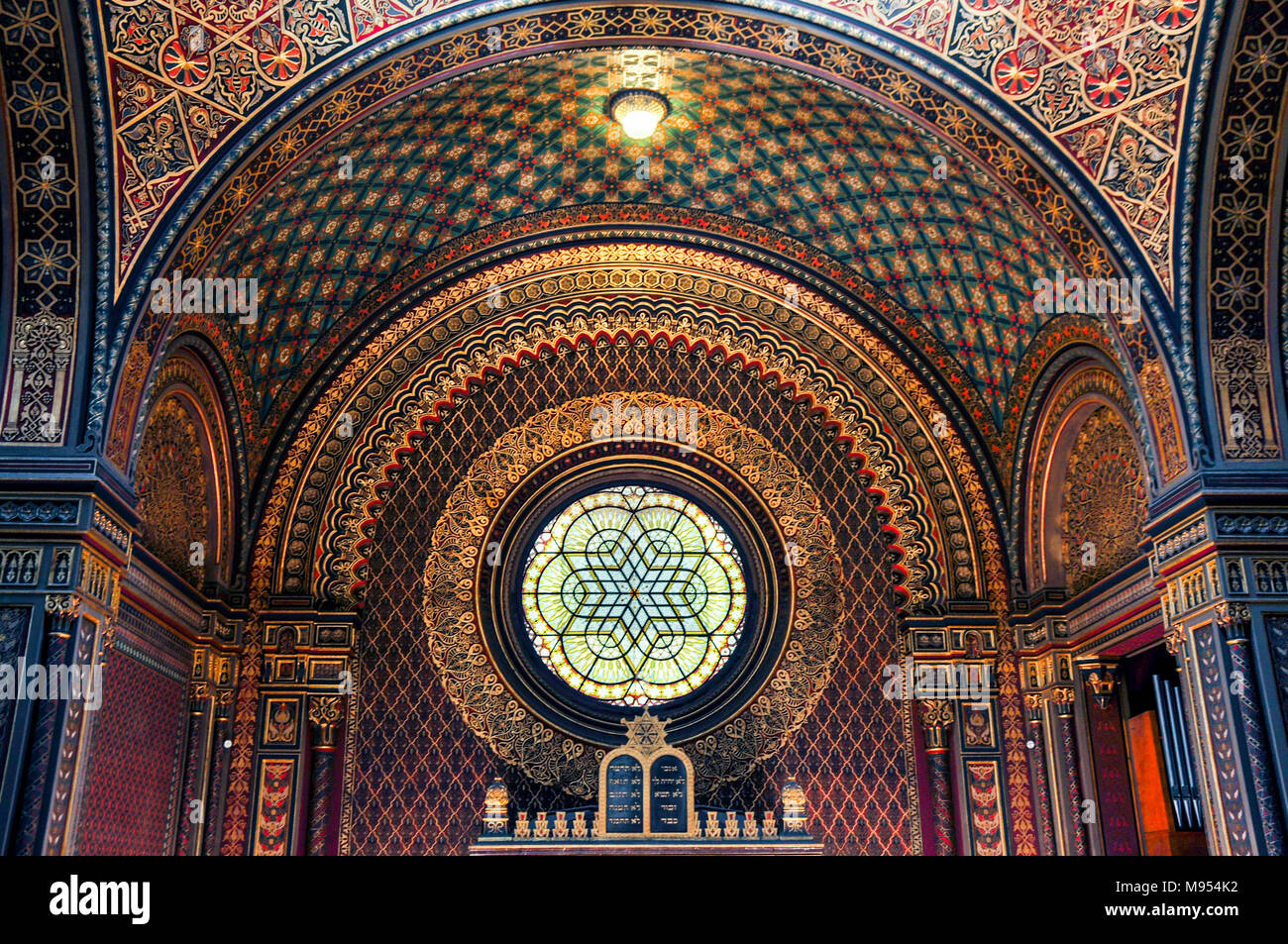 La Sinagoga Spagnola di Praga. Moresco architettura revival. Foto Stock